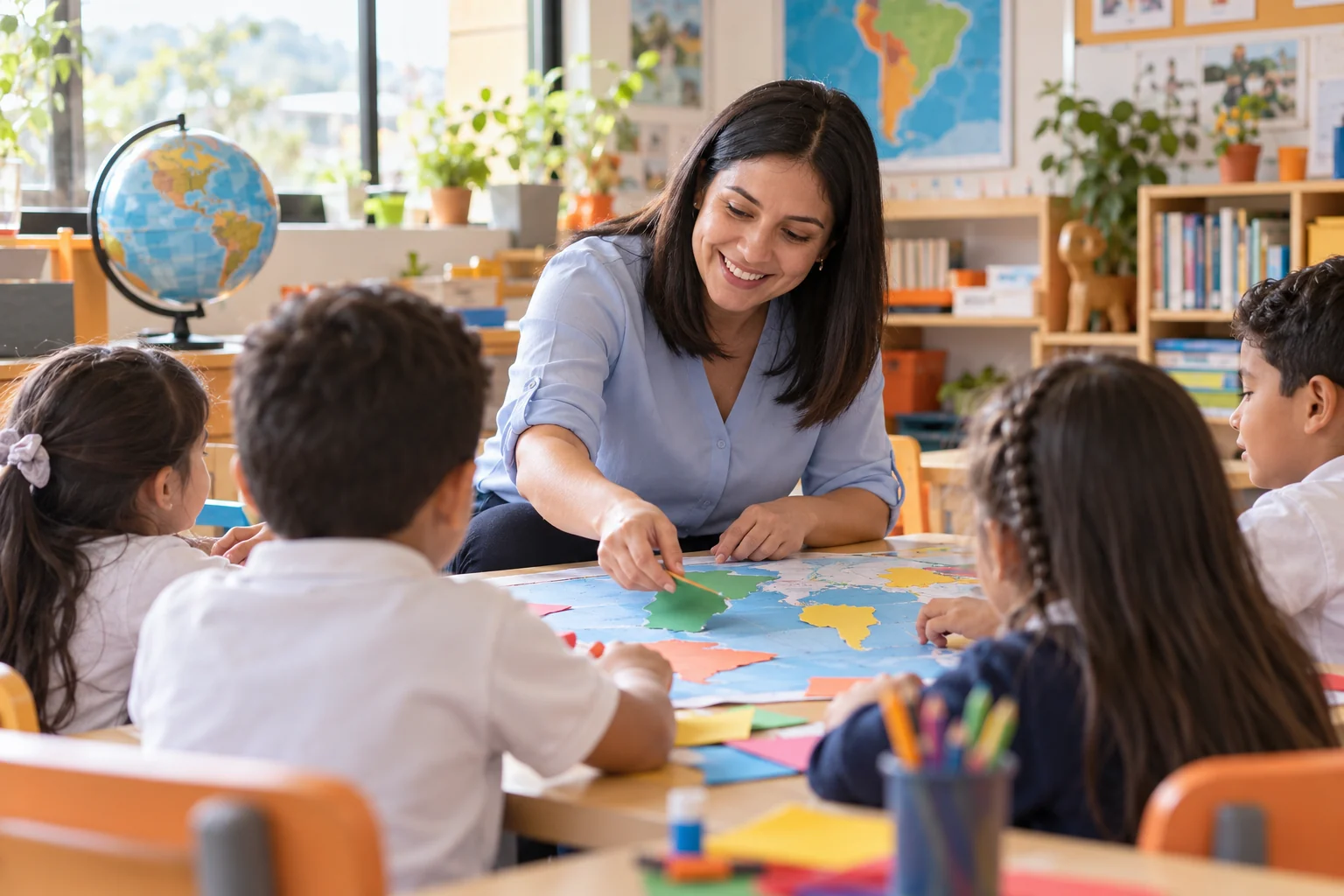 Escena profesional ilustrativa de Educación Básica